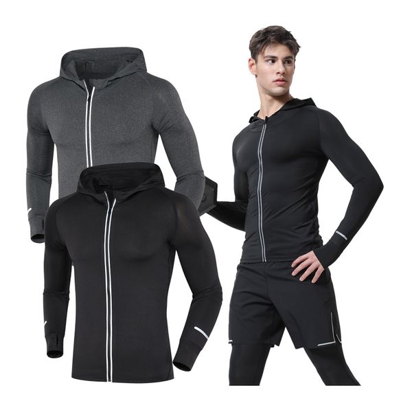 men hooded jackets running breathable coat fitness zip hoodies male gym outdoor training sports sweatshirts, Black;red
men hooded jackets running breathable coat fitness zip hoodies male gym outdoor training sports sweatshirts, Black;red