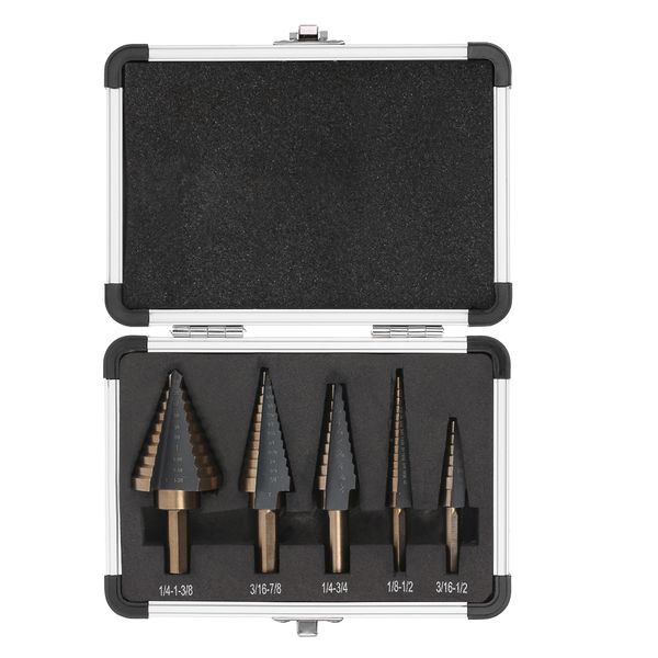 5pcs high speed steel 4241 step drill bit set round shank twist drills drilling tool
5pcs high speed steel 4241 step drill bit set round shank twist drills drilling tool