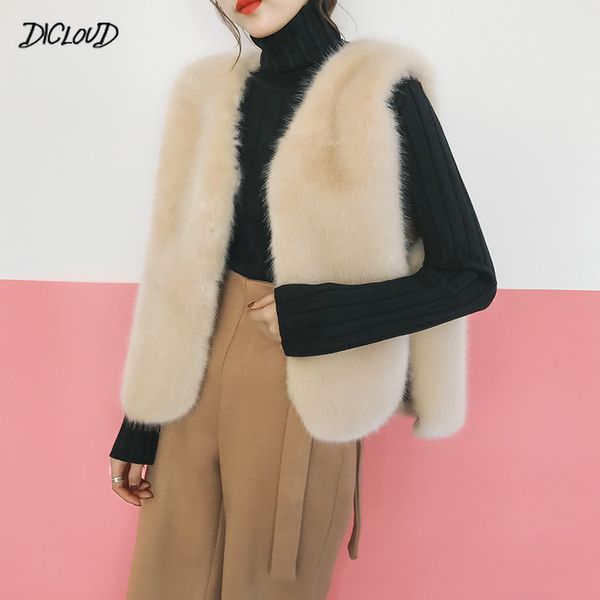 dicloud faux fur vest women fashion 2019 sleeveless v-neck autumn women harajuku slim strap vest fashion slim fur coats, Black
dicloud faux fur vest women fashion 2019 sleeveless v-neck autumn women harajuku slim strap vest fashion slim fur coats, Black