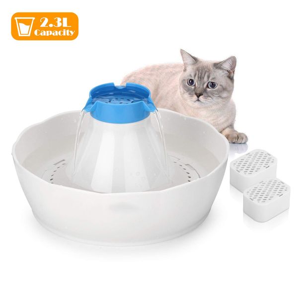 pet cat drinking fountain quiet 2.3l large capacity automatic electric two area water fountain for cat and dog
pet cat drinking fountain quiet 2.3l large capacity automatic electric two area water fountain for cat and dog