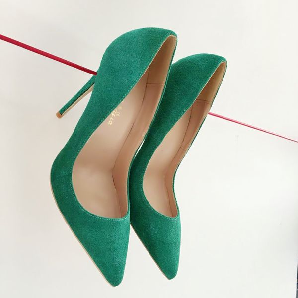 2019 women fashion wedding lady green suede leather poined toes high heeled heels shoes stiletto shoes pump 12cm 10cm
2019 women fashion wedding lady green suede leather poined toes high heeled heels shoes stiletto shoes pump 12cm 10cm
