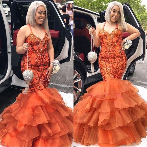 new orange prom party dresses 2019 mermaid halter tiered lace african prom gowns vestidos special occasion evening wear, Black
new orange prom party dresses 2019 mermaid halter tiered lace african prom gowns vestidos special occasion evening wear, Black