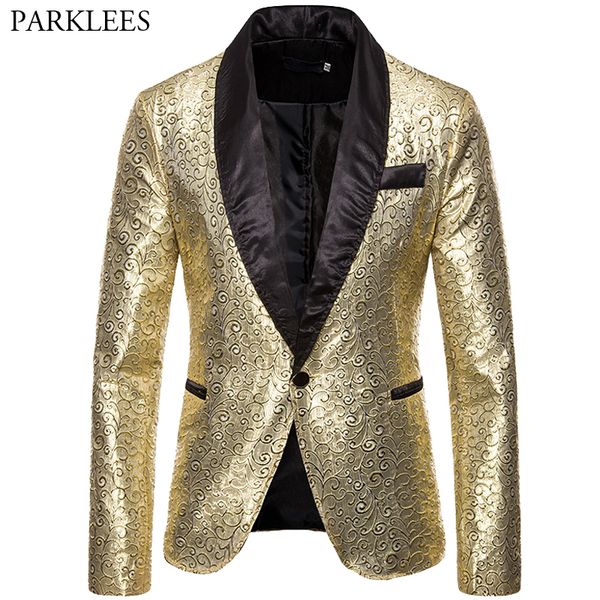 gold shawl collar men blazer masculino slim fit mens suit jacket wedding singer dance party nightclub dj stage blazers men, White;black
gold shawl collar men blazer masculino slim fit mens suit jacket wedding singer dance party nightclub dj stage blazers men, White;black