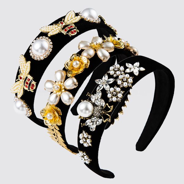 dvacaman baroque flower simulated pearl headband women gold color metal bee headband luxury wedding headpiece hair accessories, Golden;white
dvacaman baroque flower simulated pearl headband women gold color metal bee headband luxury wedding headpiece hair accessories, Golden;white