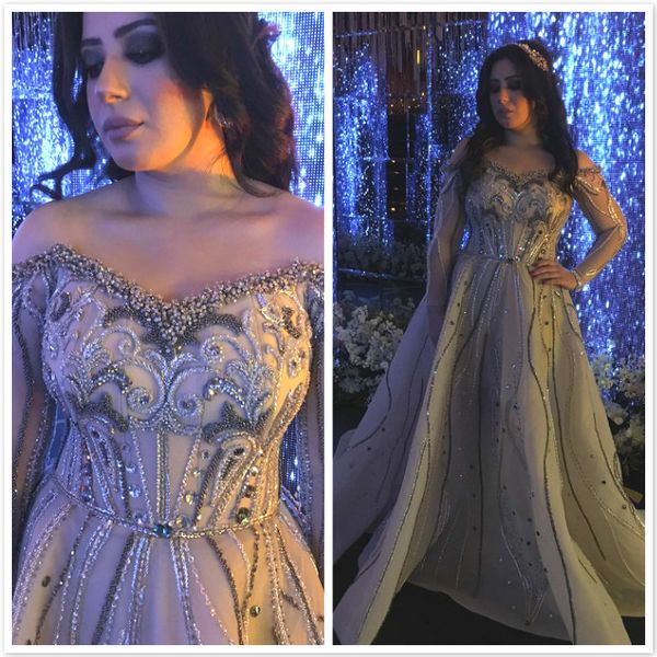 2020 arabic aso ebi silver luxurious evening dresses beaded crystals prom dresses long sleeves formal party second reception gowns zj33, Black;red
2020 arabic aso ebi silver luxurious evening dresses beaded crystals prom dresses long sleeves formal party second reception gowns zj33, Black;red