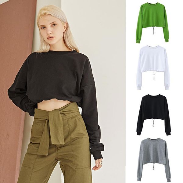 хлопок блуза hem drawstring с длинным рукавом o-образным вырезом твердая пуловеры streetwear женская одежда летняя мода kawaii толстовка, Black
хлопок блуза hem drawstring с длинным рукавом o-образным вырезом твердая пуловеры streetwear женская одежда летняя мода kawaii толстовка, Black