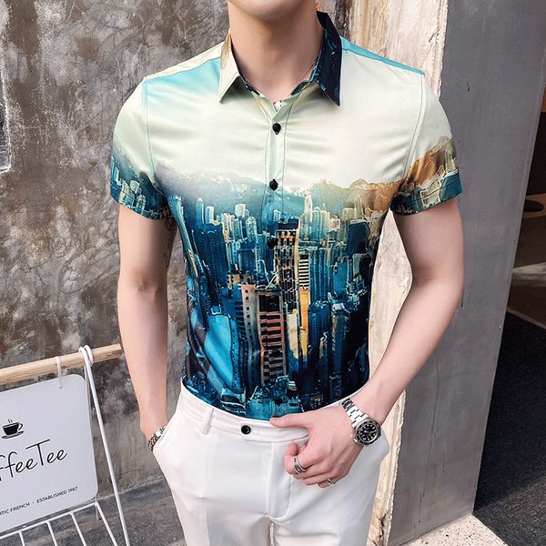 camisas para hombre mens shirts casual slim fit flower shirt men 2020 summer new personalized printing slim short sleeve shirt, White;black
camisas para hombre mens shirts casual slim fit flower shirt men 2020 summer new personalized printing slim short sleeve shirt, White;black