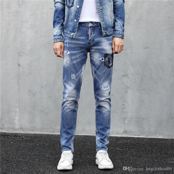 2020 mens skinny jeans ripped jeans designer pantalon de designer pour hommes men s clothing jeans, Blue
2020 mens skinny jeans ripped jeans designer pantalon de designer pour hommes men s clothing jeans, Blue