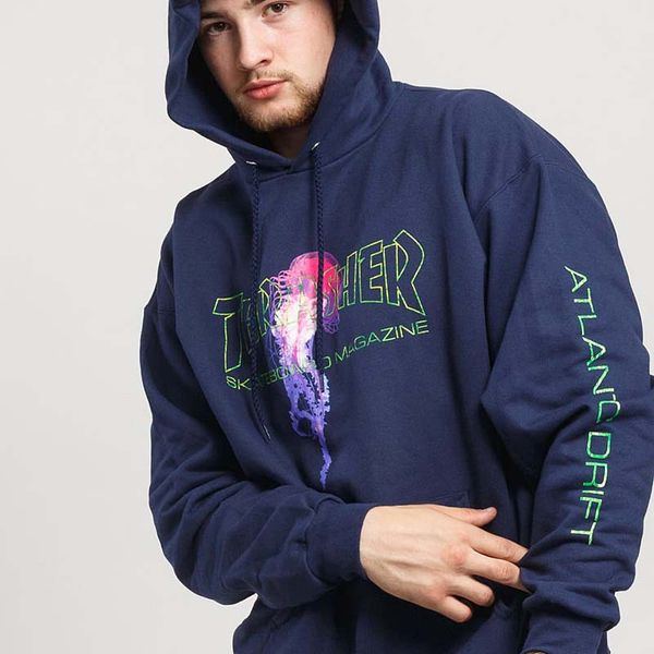 19ss autumn winter thr sweatshirts europe and the new flame letter digital printing jellyfish couple hooded sweater, Black
19ss autumn winter thr sweatshirts europe and the new flame letter digital printing jellyfish couple hooded sweater, Black