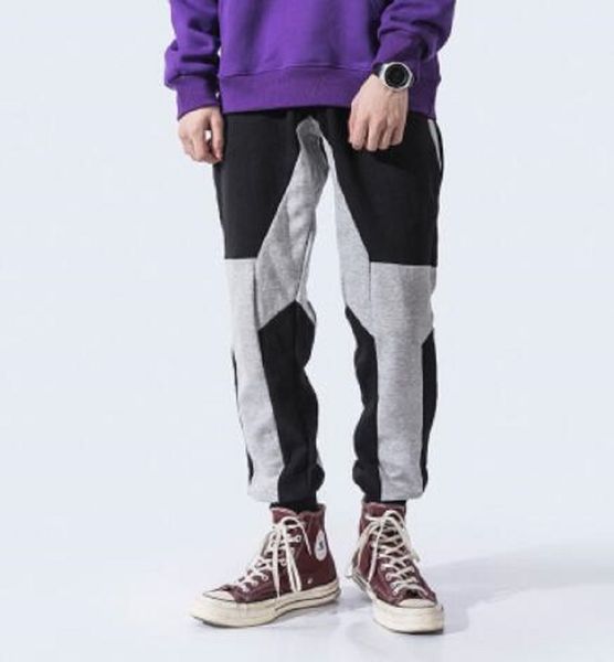 new spring color block patch-work fashionable skinny men's jogger trousers hip hop casual street panelled male sweatpants track, Black
new spring color block patch-work fashionable skinny men's jogger trousers hip hop casual street panelled male sweatpants track, Black