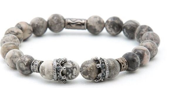 8mm rg4324 gold silver copper cz zircon cubic zirconia elastic adjusted charm reiki buddha nature stone marble crown bracelet, Black
8mm rg4324 gold silver copper cz zircon cubic zirconia elastic adjusted charm reiki buddha nature stone marble crown bracelet, Black