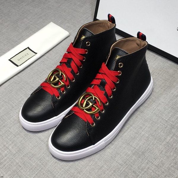 20fw autumn winter high genuine leather outdoor sport running shoes for men plush warm winter running sneakers men walking shoes yetc9, Black