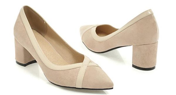 2019 suede women's shoes in spring and autumn with new style high heel coarse heel pointed end@23, Black
2019 suede women's shoes in spring and autumn with new style high heel coarse heel pointed end@23, Black