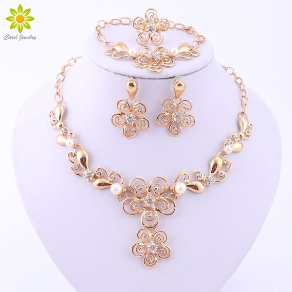 simulated pearl jewelry sets for women flower pendant african beads crystal necklace earrings bracelet ring fine accessories, Slivery;golden
simulated pearl jewelry sets for women flower pendant african beads crystal necklace earrings bracelet ring fine accessories, Slivery;golden