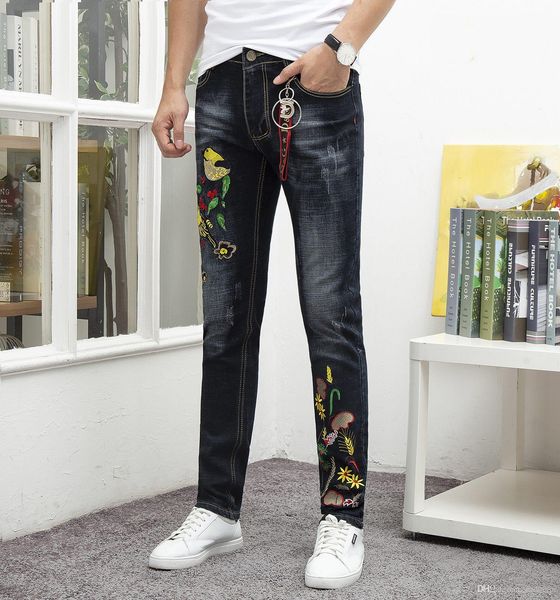 jeans mens distressed ripped biker jeans slim fit motorcycle biker denim fashion designer pants hip hop mens jeans 01, Blue
jeans mens distressed ripped biker jeans slim fit motorcycle biker denim fashion designer pants hip hop mens jeans 01, Blue
