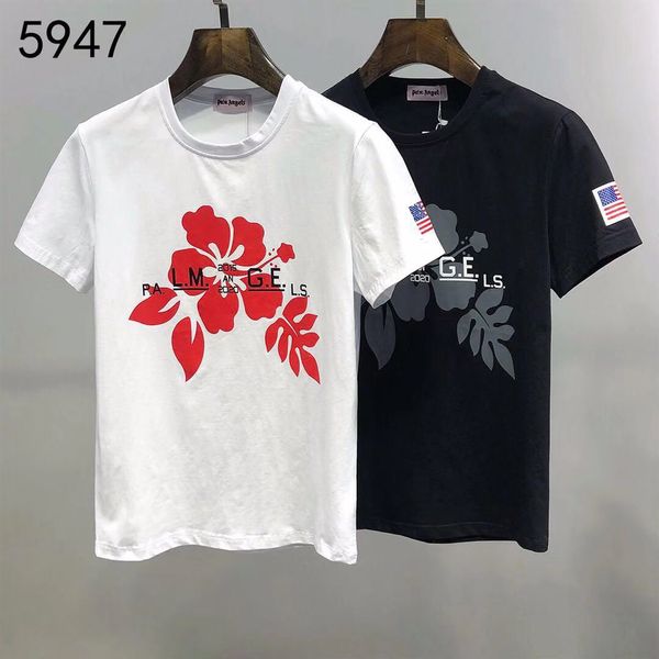 

2020summer ventilation and perspiration english printing male style man short sleeve t-shirts pure cotton5, White;black