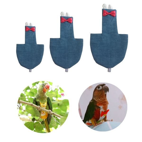 3 pieces fabric bird flightsuit, thin and light diaper nappy adjustable comfortable pet bird parrot clothes - denim size m & s & xs
3 pieces fabric bird flightsuit, thin and light diaper nappy adjustable comfortable pet bird parrot clothes - denim size m & s & xs