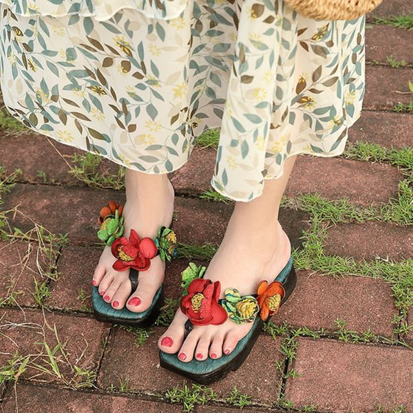 women flip flops flower leather beach slippers brand summer shoes lady low heel wedge shoes handmade genuine leather slippers, Black
women flip flops flower leather beach slippers brand summer shoes lady low heel wedge shoes handmade genuine leather slippers, Black