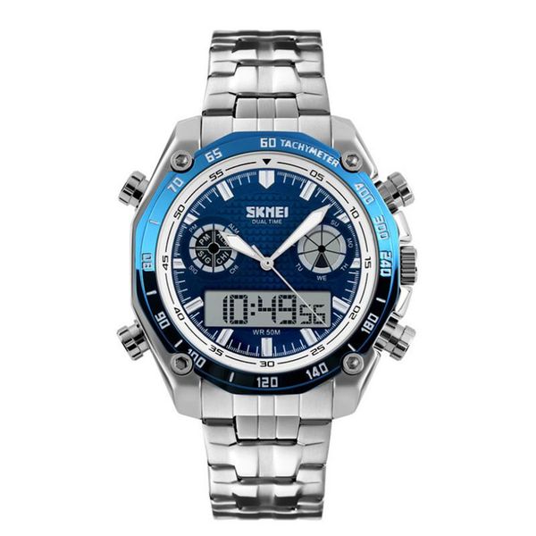 2019 fashion quartz watch alloy high-end luxury casual steel belt strap watch dual display relogio masculino, Slivery;brown
2019 fashion quartz watch alloy high-end luxury casual steel belt strap watch dual display relogio masculino, Slivery;brown