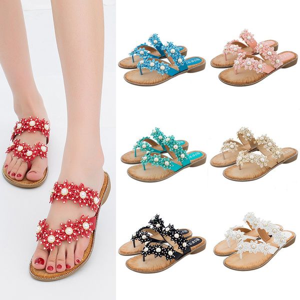 2019 women's slippers flip flops rome ladies summer beach casual shoes bohemia flower crystal flat heel floor shoes mujer slides, Black
2019 women's slippers flip flops rome ladies summer beach casual shoes bohemia flower crystal flat heel floor shoes mujer slides, Black