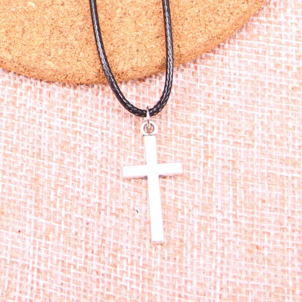 new durable black faux leather antique silver 13*17mm double sided cross pendant leather chain necklace vintage jewelry dropshipping
new durable black faux leather antique silver 13*17mm double sided cross pendant leather chain necklace vintage jewelry dropshipping