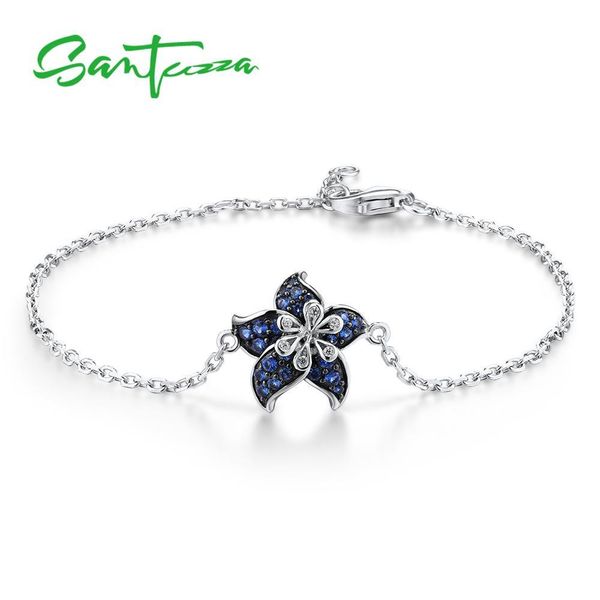 santuzza silver bracelet for women authentic 925 sterling silver delicate dainty blue star flower adjustable fine jewelry, Black
santuzza silver bracelet for women authentic 925 sterling silver delicate dainty blue star flower adjustable fine jewelry, Black