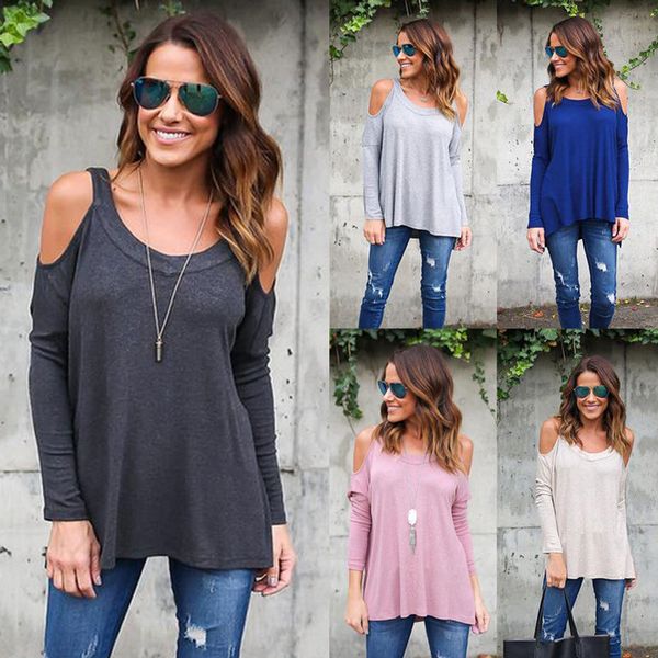 fashion womens cotton solid v neck long sleeve shirt casual loose t shirt, White
fashion womens cotton solid v neck long sleeve shirt casual loose t shirt, White