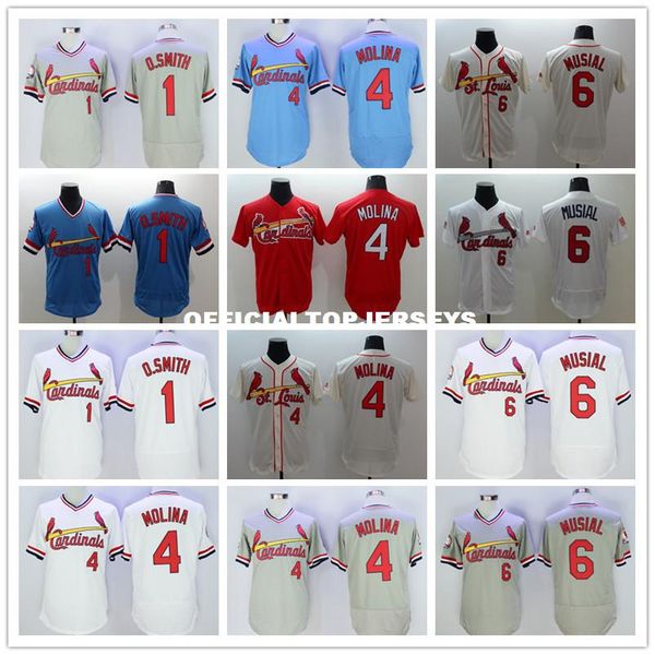 1 ozzie smith 4 yadier molina 6 stan musial jersey white blue gray red yellow, Black;blue
1 ozzie smith 4 yadier molina 6 stan musial jersey white blue gray red yellow, Black;blue