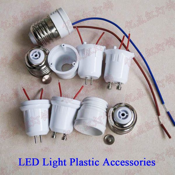 LED Lights Plastic Accessories G5.3 GU5.3 GU10 MR16 E27 Base LED Spotlight Holder with Wire
LED Lights Plastic Accessories G5.3 GU5.3 GU10 MR16 E27 Base LED Spotlight Holder with Wire