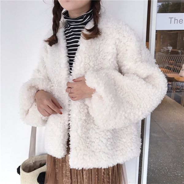 2019 winter casual loose warm faux fur coat women fashion long sleeve v-neck lamb coat autumn female harajuku cardigan outwear, Black
2019 winter casual loose warm faux fur coat women fashion long sleeve v-neck lamb coat autumn female harajuku cardigan outwear, Black