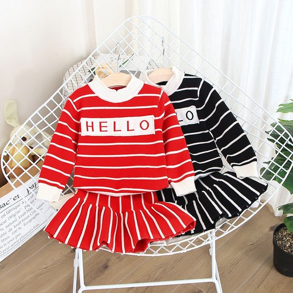 2019 children's clothing girls season striped knitted short skirt children's clothing sweater short skirt sweater two-piece set, Blue
2019 children's clothing girls season striped knitted short skirt children's clothing sweater short skirt sweater two-piece set, Blue