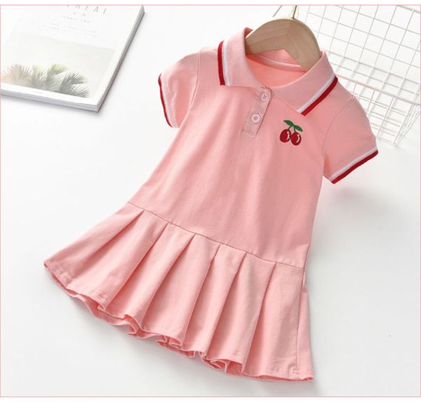 kids girl lace lapel collar embroidery bee short sleeve dress kids elegant summer baby girl designer clothes, Red;yellow
kids girl lace lapel collar embroidery bee short sleeve dress kids elegant summer baby girl designer clothes, Red;yellow
