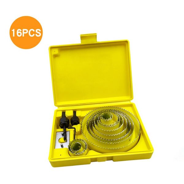 8/11/16pcs woodworking hole saw kit with wood core drill bit mandrels hex key and install plate for plasterboard
8/11/16pcs woodworking hole saw kit with wood core drill bit mandrels hex key and install plate for plasterboard