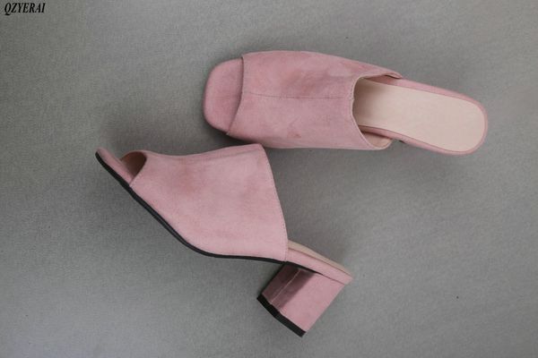 spring/summer new suede women's slippers 6cm heel fish-mouth sandals outdoor comfortable women's shoes size 34-44, Black
spring/summer new suede women's slippers 6cm heel fish-mouth sandals outdoor comfortable women's shoes size 34-44, Black