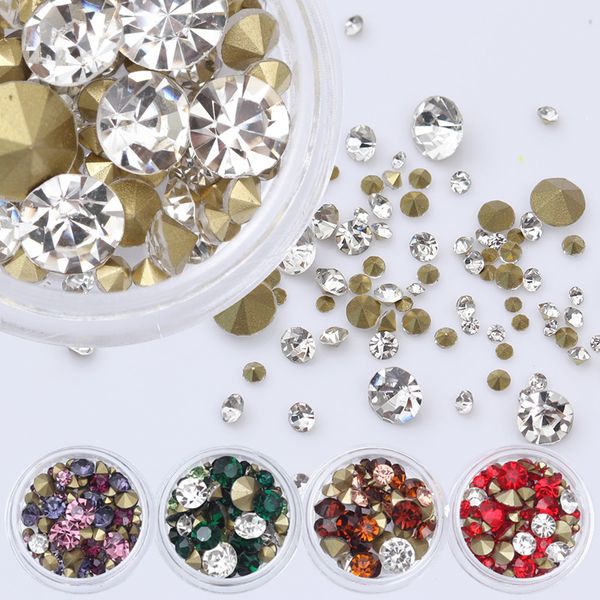 nee jolie 1 box sharp bottom shiny nail rhinestone 3.5g colorful 3d nail decoration manicure art decorations 12 patterns, Silver;gold
nee jolie 1 box sharp bottom shiny nail rhinestone 3.5g colorful 3d nail decoration manicure art decorations 12 patterns, Silver;gold