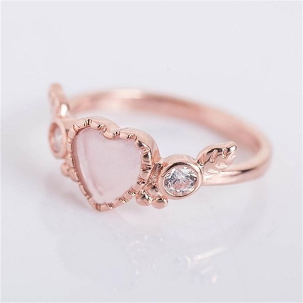 new girl heart wings love ring rose gold love ring lady engagement wedding, Silver
new girl heart wings love ring rose gold love ring lady engagement wedding, Silver