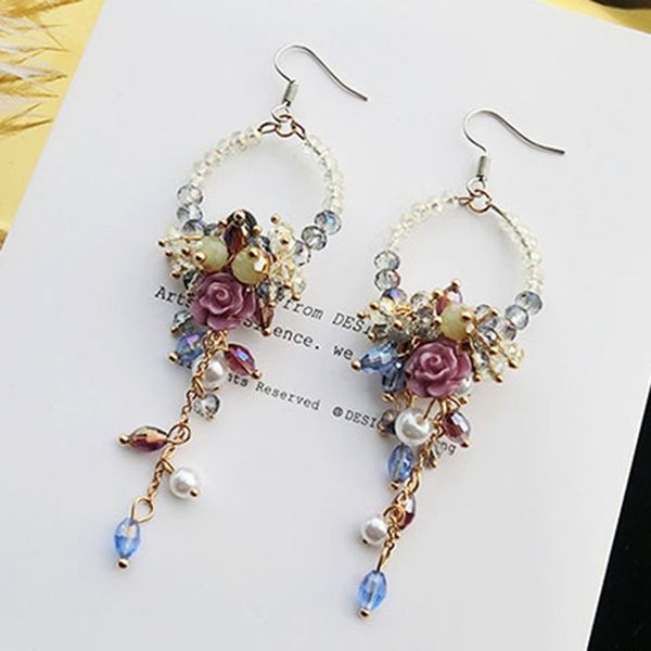 trendy bohemia colorful crystal flowers beaded long tassel earrings fashion women statement earrings luxury holiday jewelry gift, Silver
trendy bohemia colorful crystal flowers beaded long tassel earrings fashion women statement earrings luxury holiday jewelry gift, Silver