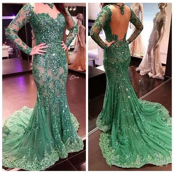 sheer long sleeves prom dresses mermaid slim lace appliques long sleeves evening dress long sweep train middle east 2019 dubai party gowns, Black
sheer long sleeves prom dresses mermaid slim lace appliques long sleeves evening dress long sweep train middle east 2019 dubai party gowns, Black