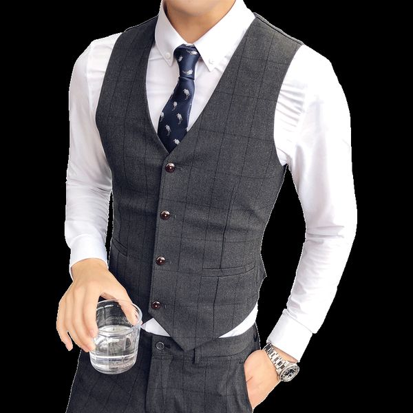 high-end mens lattice suit vests black dark gray slim elegant men business banquet dress vest, Black;white
high-end mens lattice suit vests black dark gray slim elegant men business banquet dress vest, Black;white