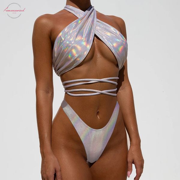 leather shiny thong bikini 2020 women bandeau swimsuit high neck swimwear female brazilian bikini polyester set halter bathing suit, White;black
leather shiny thong bikini 2020 women bandeau swimsuit high neck swimwear female brazilian bikini polyester set halter bathing suit, White;black