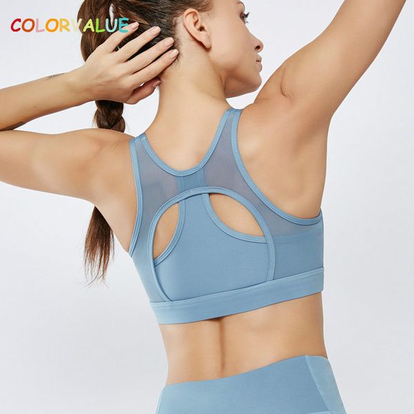 colorvalue high support nylon workout gym sport bras women mesh patchwork plain running yoga bras fitness crop brassiere, White;black
colorvalue high support nylon workout gym sport bras women mesh patchwork plain running yoga bras fitness crop brassiere, White;black