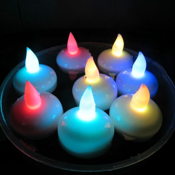 

fashion new battery powered led candle lamp 4 color flame flashing tea light home wedding birthday party decoration gift free