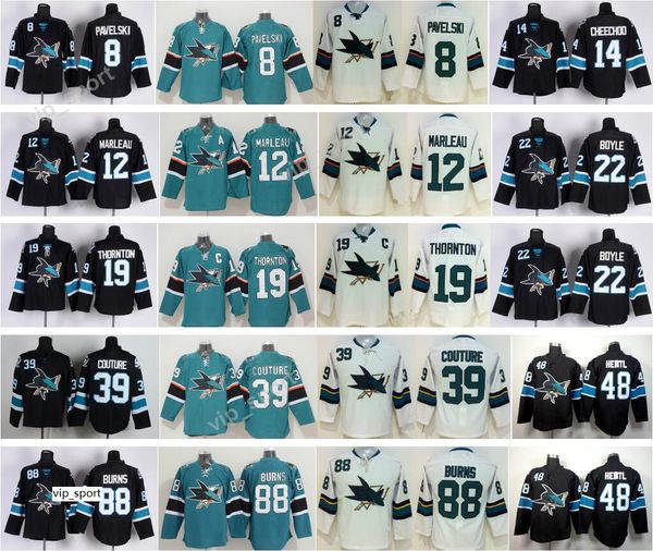men hockey 8 joe pavelski jersey san jose sharks 88 brent burns 39 logan couture 19 joe thornton 12 patrick marleau tomas hertl, Black;red
men hockey 8 joe pavelski jersey san jose sharks 88 brent burns 39 logan couture 19 joe thornton 12 patrick marleau tomas hertl, Black;red