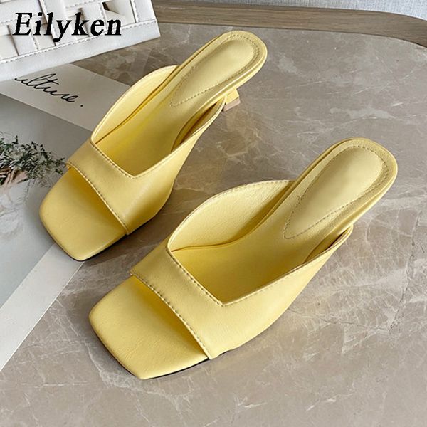 eilyken fashion soft pu leather slippers womens summer low stiletto heels square toe sandals ladies slides shoes size 35-39, Black
eilyken fashion soft pu leather slippers womens summer low stiletto heels square toe sandals ladies slides shoes size 35-39, Black