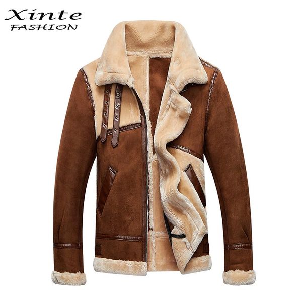 2018 x'cam gift fashion men fur leather warm jacket thick winter outwear suede leather spliced clothing parkas fast shipping, Black
2018 x'cam gift fashion men fur leather warm jacket thick winter outwear suede leather spliced clothing parkas fast shipping, Black