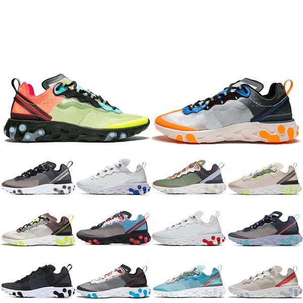 

react element 87 55 undercover men running shoes for women designer sneakers sports mens trainer shoes sail light bone royal tint sail 36-45, White;red