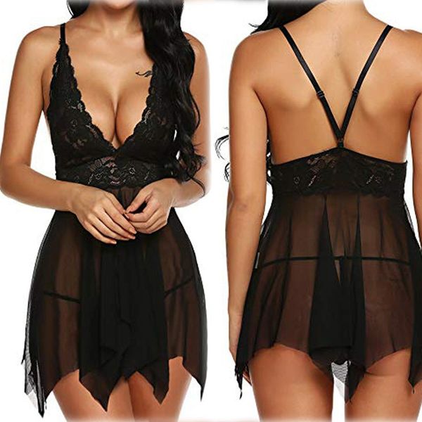 plus size women clothing ladies lace sleepwear babydolls see through deep v lingerie ropa para el sexo womens night gown, Black;red
plus size women clothing ladies lace sleepwear babydolls see through deep v lingerie ropa para el sexo womens night gown, Black;red