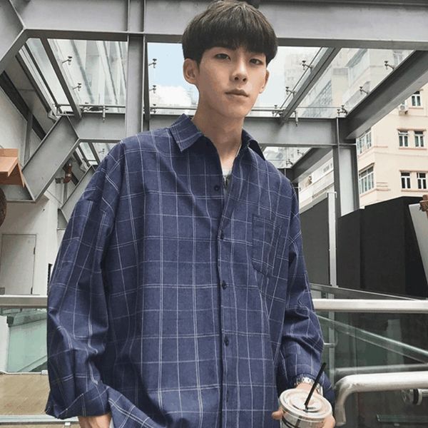 men's dress shirts spring plaid shirt men long-sleeved wild loose korean version trend shirt men's hong kong style jacket, White;black
men's dress shirts spring plaid shirt men long-sleeved wild loose korean version trend shirt men's hong kong style jacket, White;black
