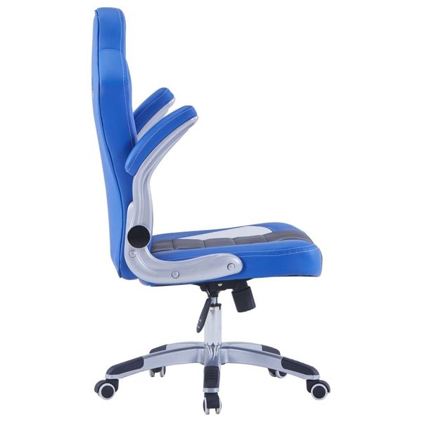 gaming chair blue synthetic leather patio benches