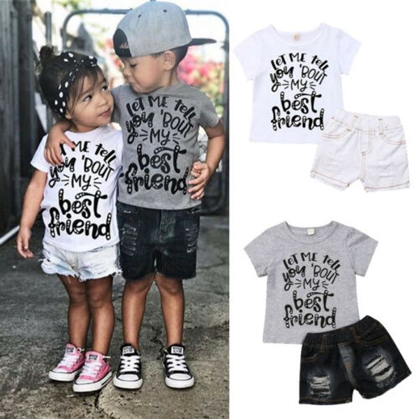 fashion toddler kid baby sister brother romper boy girl cotton letter print short sleeve t-shirt shorts clothes outfits 3f26, White
fashion toddler kid baby sister brother romper boy girl cotton letter print short sleeve t-shirt shorts clothes outfits 3f26, White